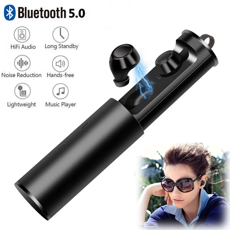 Earphones Mini Wireless HIFI Stereo Music Headphone Sport Gaming Driving Headset Noise Cancelling Earbuds with Mic-wx
Earphones Mini Wireless HIFI Stereo Music Headphone Sport Gaming Driving Headset Noise Cancelling Earbuds with Mic-wx