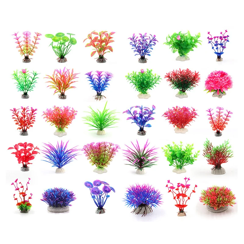 

1Pcs Artificial Grass Weed Aquarium Decoration Water Ornament Plastic Plant Seaweed Fish Tank Aquarium For Pet Decor Accessories