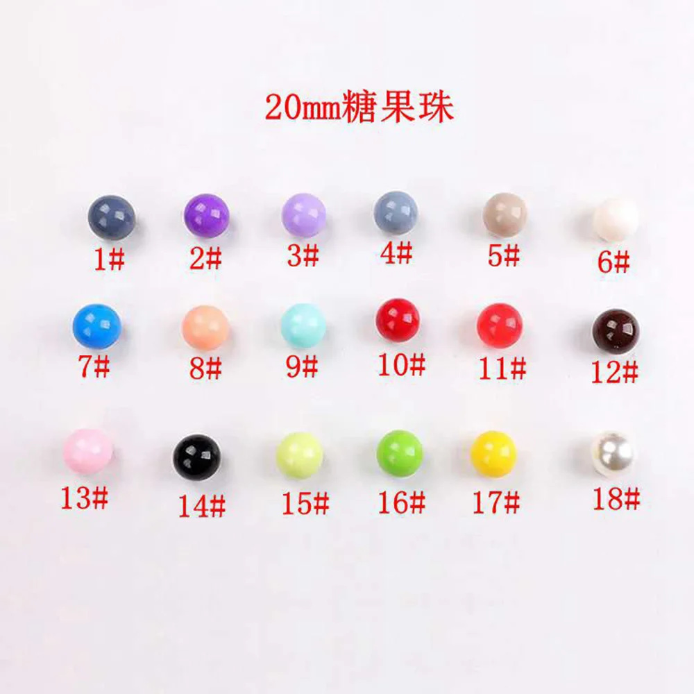 20pcs 20mm 2cm Sweet Candy Ball Bead Beads for Bag Handbag Coin Purse Wallet DIY Clothes
20pcs 20mm 2cm Sweet Candy Ball Bead Beads for Bag Handbag Coin Purse Wallet DIY Clothes