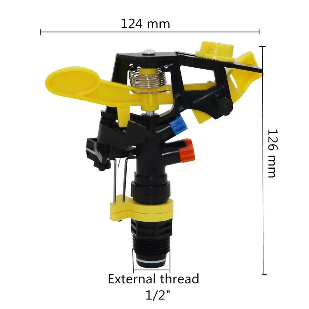 Pc Double outlet Rocker nozzle 360 degrees rotary jet nozzle Agricultural garden Irrigation Sprinklers with 1/2" male thread
Pc Double outlet Rocker nozzle 360 degrees rotary jet nozzle Agricultural garden Irrigation Sprinklers with 1/2" male thread
