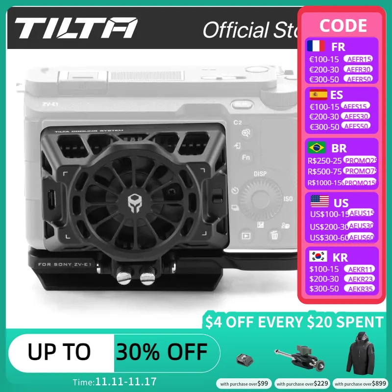 TILTA TA-T35-CSK-B Cooling System Baseplate Heat Sink Kit Compatible with for Sony ZV-E1
TILTA TA-T35-CSK-B Cooling System Baseplate Heat Sink Kit Compatible with for Sony ZV-E1