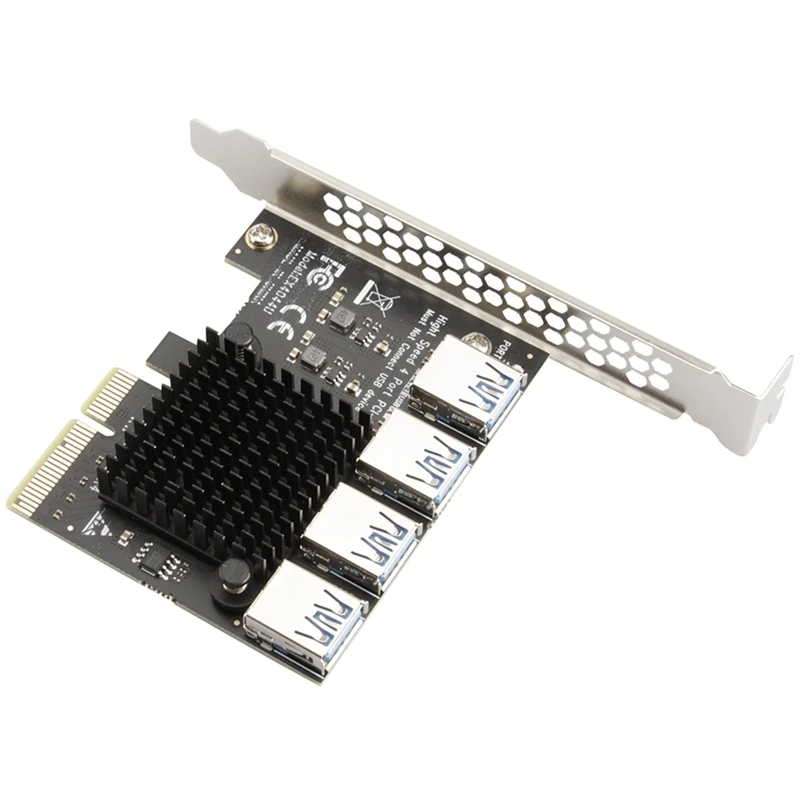 PCI-E 4x1 до 4 портов USB 3,0 PCI-E адаптер плата GPU удлинитель Майнер Райзер карта для майнинга биткоинов BTC
PCI-E 4x1 до 4 портов USB 3,0 PCI-E адаптер плата GPU удлинитель Майнер Райзер карта для майнинга биткоинов BTC