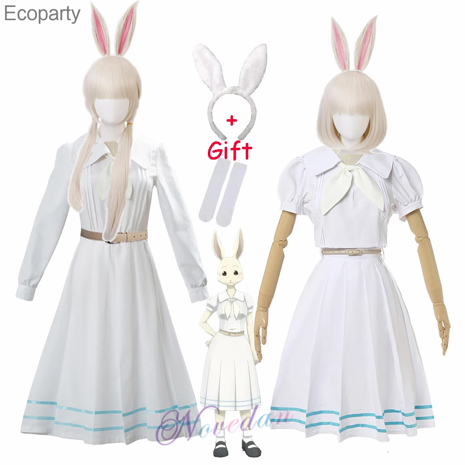 New Anime Cosplay Beastars Haru Costume Lolita Dress Wig Ears Women Japanese School Uniform White Rabbit Halloween Costume48
New Anime Cosplay Beastars Haru Costume Lolita Dress Wig Ears Women Japanese School Uniform White Rabbit Halloween Costume48