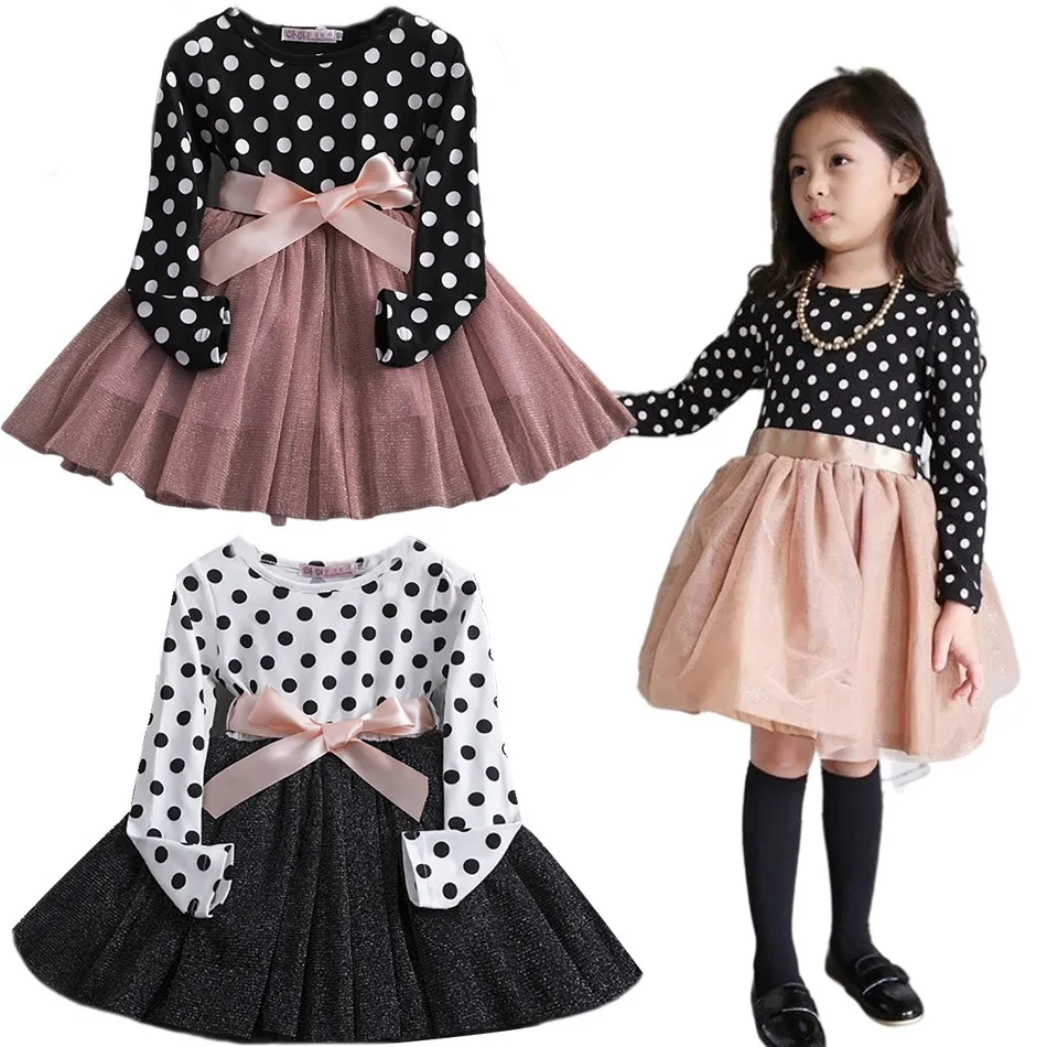Little Girl Princess Skirt Childrens Autumn and Winter Long Sleeved Polka Dot Skirt Childrens Round Neck 2-8 Years Old Clothing
Little Girl Princess Skirt Childrens Autumn and Winter Long Sleeved Polka Dot Skirt Childrens Round Neck 2-8 Years Old Clothing