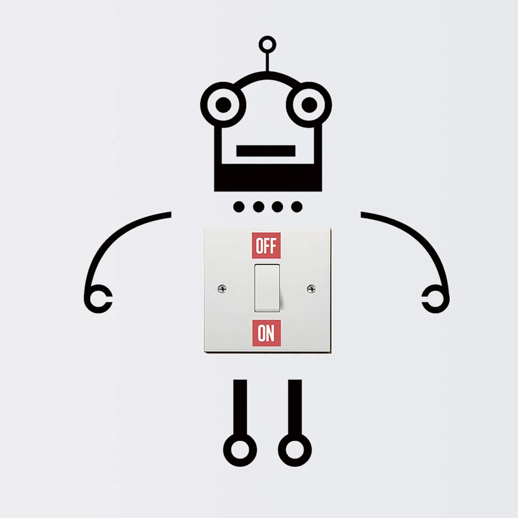 Cartoon Robot Switch Wall Sticker Adhesive PVC Wallpaper Bedroom TV Sofa Background DIY Removable Decals
Cartoon Robot Switch Wall Sticker Adhesive PVC Wallpaper Bedroom TV Sofa Background DIY Removable Decals