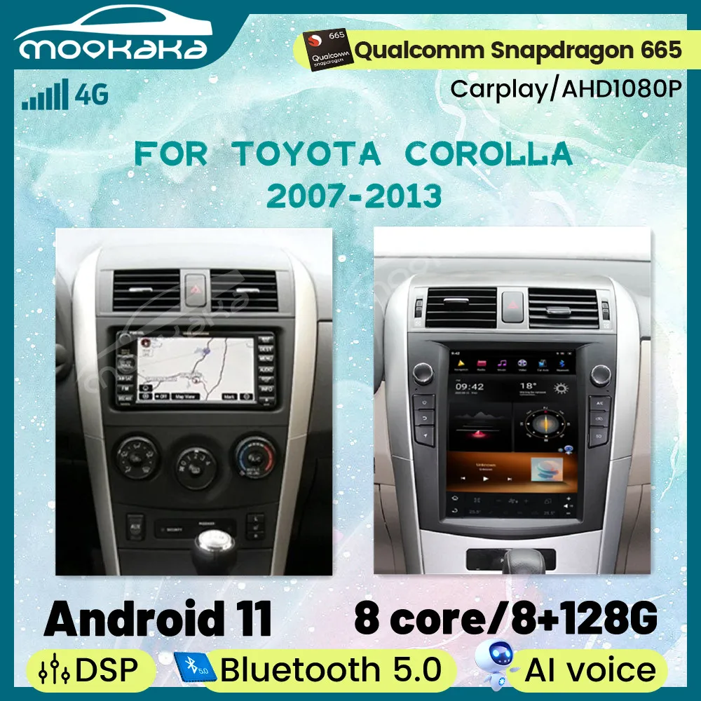 Tesla Style 8G+128G GPS Navigation For Toyota Corolla 2007 - 2013 Car Radio DVD Player Android 11 Carplay Auto Stereo Unit Audio
Tesla Style 8G+128G GPS Navigation For Toyota Corolla 2007 - 2013 Car Radio DVD Player Android 11 Carplay Auto Stereo Unit Audio