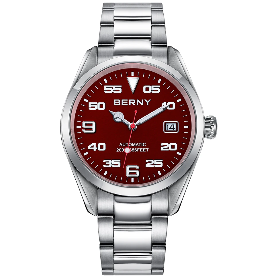 BERNY Automatic Watch For Men Auto Date Stainless Steel SEIKO NH35 20ATM Waterproof Male Fashion Men Watch Mechanical Wristwatch
BERNY Automatic Watch For Men Auto Date Stainless Steel SEIKO NH35 20ATM Waterproof Male Fashion Men Watch Mechanical Wristwatch