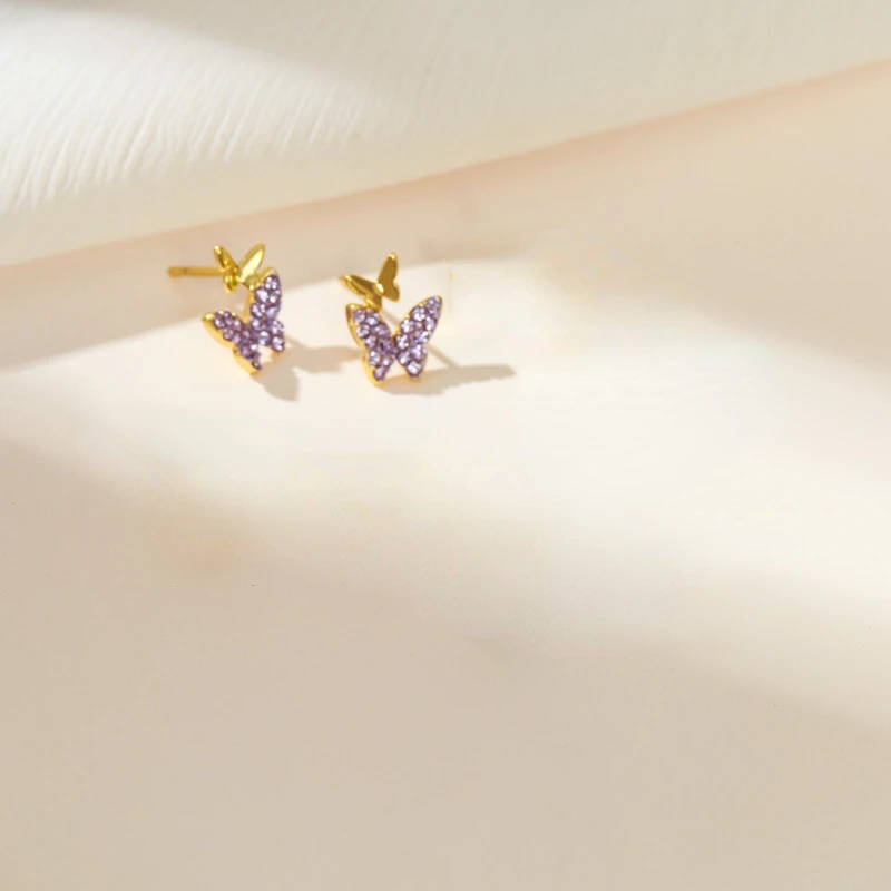 6 Colors Small Butterfly Crystal Ear Stud Earrings for Women Wedding Party Engagement Earring Jewelry Accessories Whole Sale
6 Colors Small Butterfly Crystal Ear Stud Earrings for Women Wedding Party Engagement Earring Jewelry Accessories Whole Sale