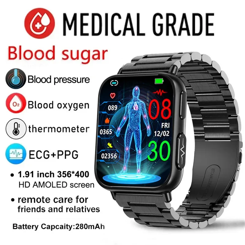 2023 New Noninvasive Blood Sugar ECG+PPG Smart Watch Men Heart Rate Blood Pressure Blood Oxygen Health Smartwatch Sports Clock
2023 New Noninvasive Blood Sugar ECG+PPG Smart Watch Men Heart Rate Blood Pressure Blood Oxygen Health Smartwatch Sports Clock