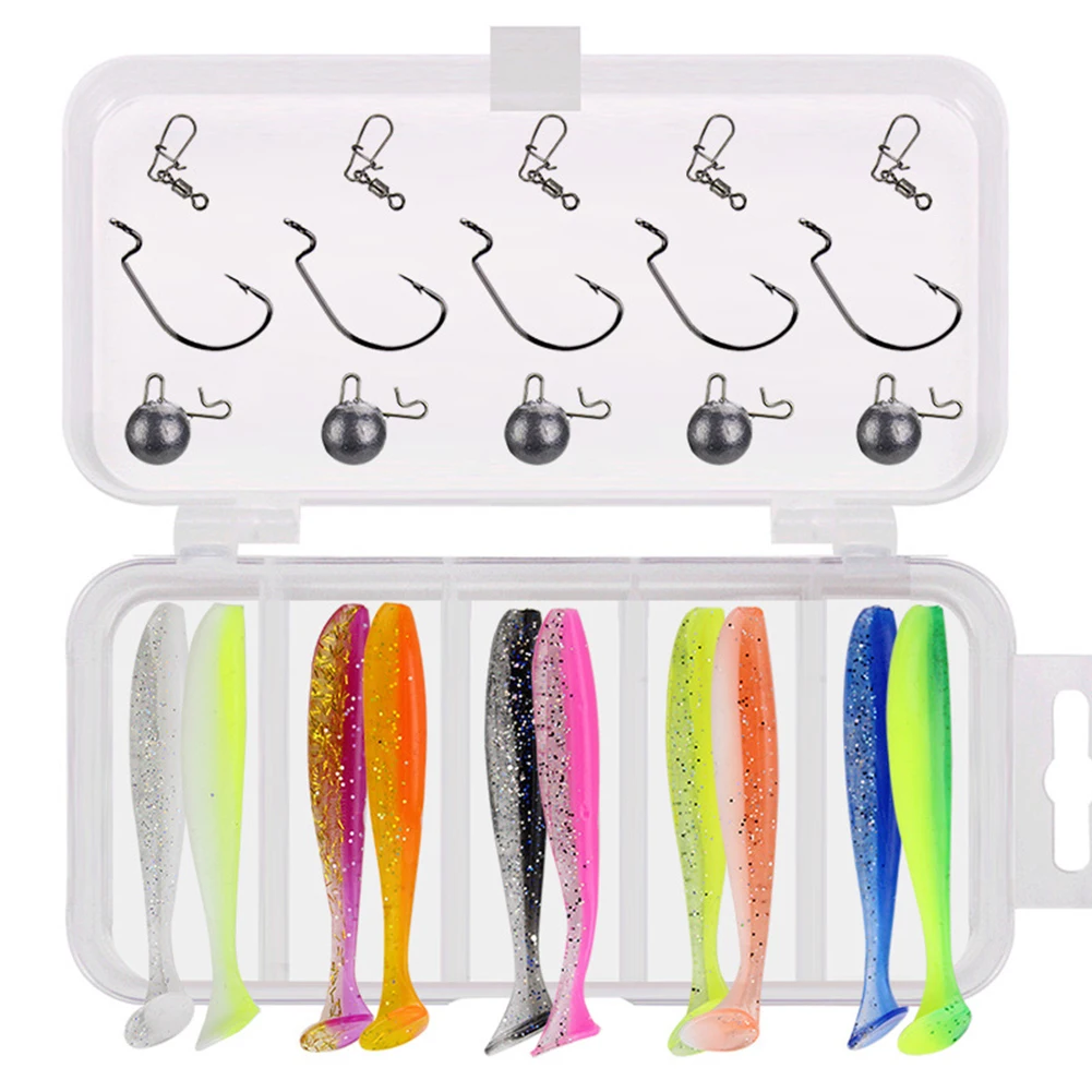 25Pcs/Lot Soft Lure Kit Soft T Tail Fishing Lure 7cm 2g Jig Head Hook With Box Environment-friendly pvc Fishing Lure Tackle
25Pcs/Lot Soft Lure Kit Soft T Tail Fishing Lure 7cm 2g Jig Head Hook With Box Environment-friendly pvc Fishing Lure Tackle