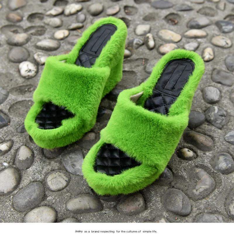 Women Slippers Summer Platform Wedge Plus Size Mink Fur Slippers Fish Mouth Ladies Fashion Outdoor High Heel Shoes
Women Slippers Summer Platform Wedge Plus Size Mink Fur Slippers Fish Mouth Ladies Fashion Outdoor High Heel Shoes