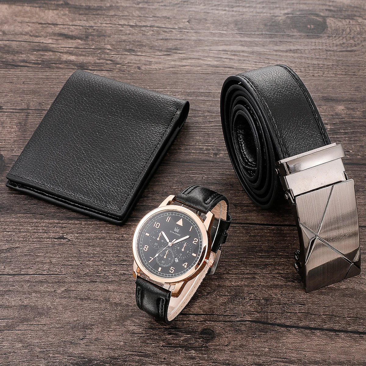 Men's Watch+Wallet+Belt Set Male's Gift for Father's Day Birthday Gift 3pcs/set PU Strap Casual Quartz Watch Good-looking J2Y
Men's Watch+Wallet+Belt Set Male's Gift for Father's Day Birthday Gift 3pcs/set PU Strap Casual Quartz Watch Good-looking J2Y