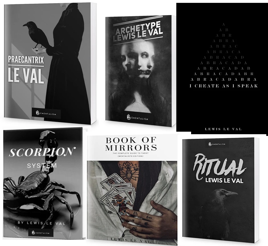 Lewis Le Val - Scorpion System | I Create As I Speak 1- 2 | Archetype | Praecantrix | Ritual | Book Of Mirrors - Magic tricks
Lewis Le Val - Scorpion System | I Create As I Speak 1- 2 | Archetype | Praecantrix | Ritual | Book Of Mirrors - Magic tricks