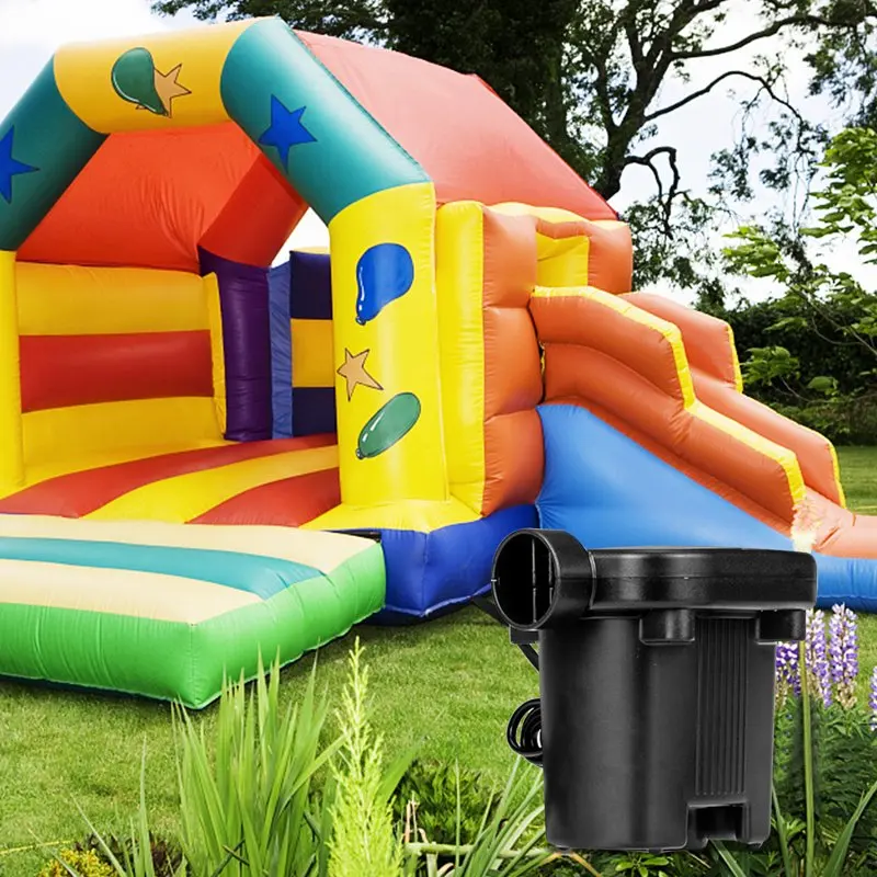 

【Premium Portable Quick-Fill Air Compressor Inflator Deflator with 3 Nozzles for Camping, Inflatable Pool Toys Mattress】