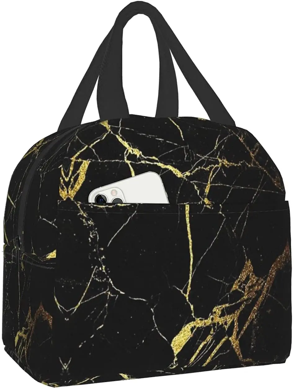 Black Marble Gold Line Lunch Bag Tote Bag Lunch Bags For Women Men Lunch Box Insulated Lunch Container for Office Work School
Black Marble Gold Line Lunch Bag Tote Bag Lunch Bags For Women Men Lunch Box Insulated Lunch Container for Office Work School