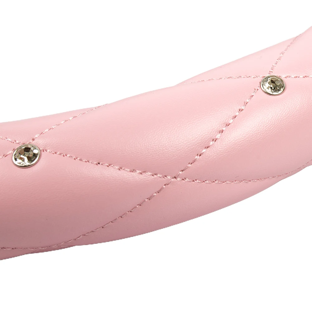 Parts Steering Wheel Cover Pink 15Inch 38cm Accessories Crystal Diamond Decor Non-Slip W/ Rhinestone PU Leather
Parts Steering Wheel Cover Pink 15Inch 38cm Accessories Crystal Diamond Decor Non-Slip W/ Rhinestone PU Leather