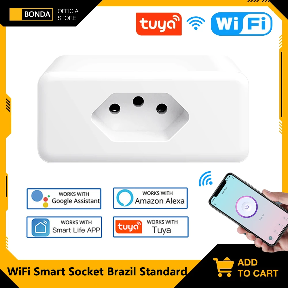 BONDA Smart Plug WiFi Tuya Electrical Sockets Brazil Standard 16A Alexa Smart Life APP Outlets Voice Works With Google Home NEW
BONDA Smart Plug WiFi Tuya Electrical Sockets Brazil Standard 16A Alexa Smart Life APP Outlets Voice Works With Google Home NEW