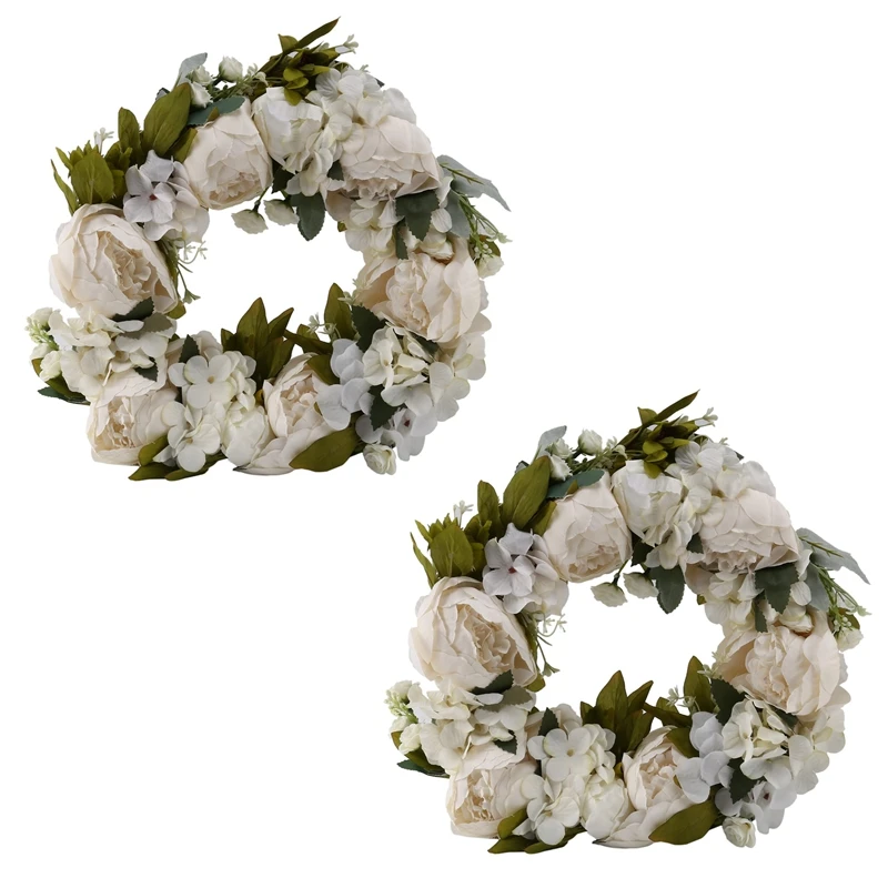 2X 16 Inch Peony Hydrangea Wreath,Artificial Peony Flower Wreath Door Wreath With Green Leaves Spring Wreath
2X 16 Inch Peony Hydrangea Wreath,Artificial Peony Flower Wreath Door Wreath With Green Leaves Spring Wreath