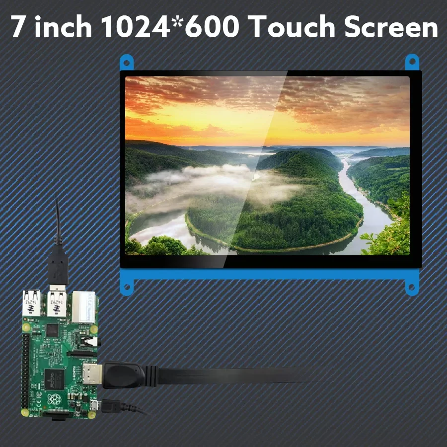 Portable Mini 7 Inch 5 Point Capacitive LCD Touch Screen Panel IPS 1024x600 Full HD HDMI Gaming Monitor PC Display Raspberry Pi
Portable Mini 7 Inch 5 Point Capacitive LCD Touch Screen Panel IPS 1024x600 Full HD HDMI Gaming Monitor PC Display Raspberry Pi