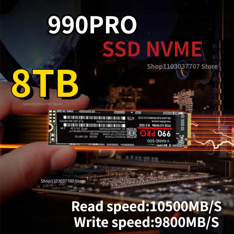 

4TB 2TB 1TB M.2 990 PRO Hard drive disk NVME SSD TLC 10500MB/s internal Solid State Drives for laptop desktop PC PS5 disco duro