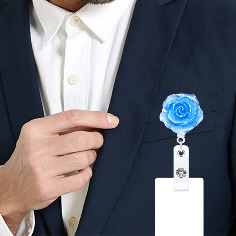 Small Fresh Resin Gradient Rose Easy To Pull Retractable Rotating Certificate Buckle Nurse Badge Reel
Small Fresh Resin Gradient Rose Easy To Pull Retractable Rotating Certificate Buckle Nurse Badge Reel