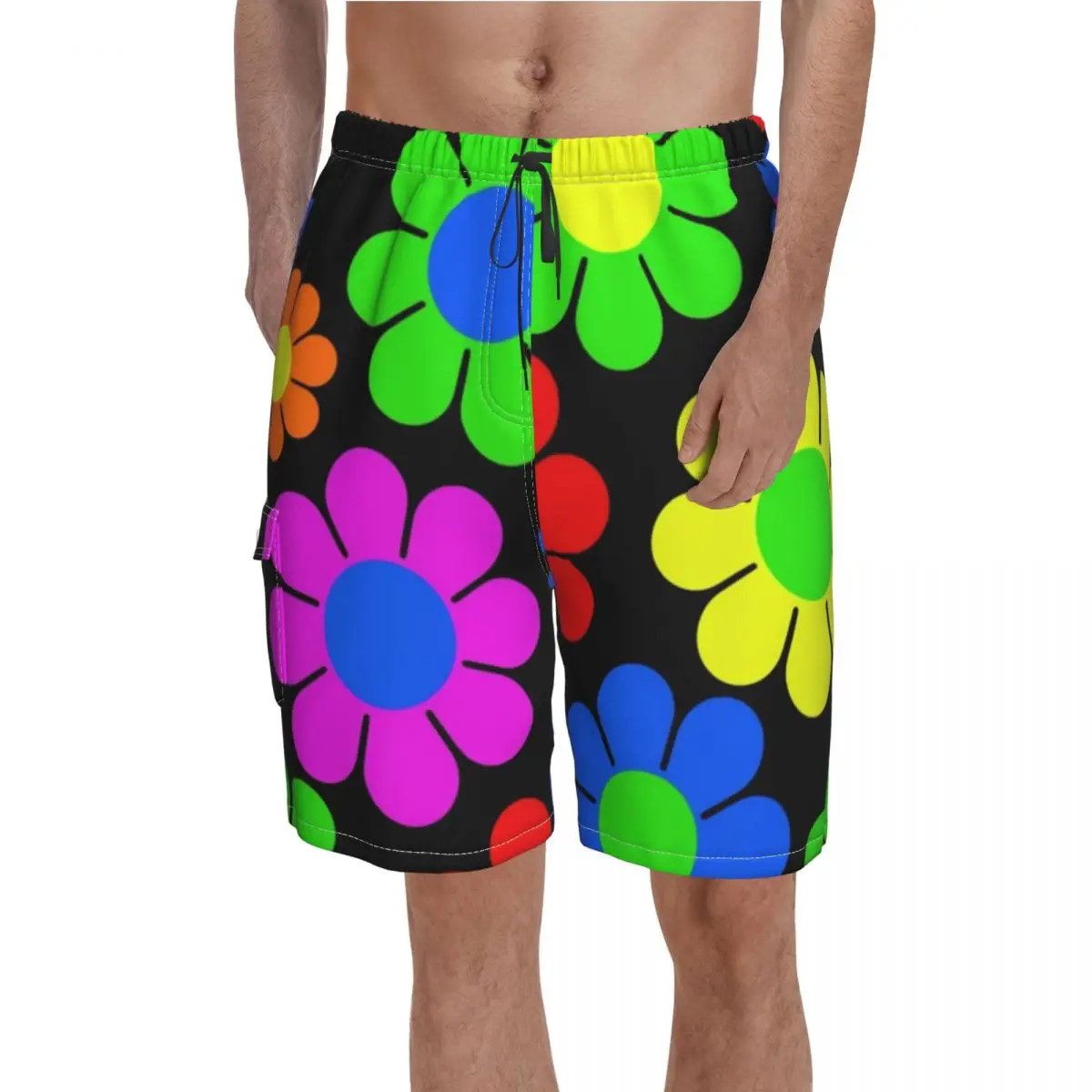 Colorful Peace Print Board Shorts Hippy Flower Daisy Beach Shorts Trenky Man Funny Print Swim Trunks Plus Size 2XL
Colorful Peace Print Board Shorts Hippy Flower Daisy Beach Shorts Trenky Man Funny Print Swim Trunks Plus Size 2XL