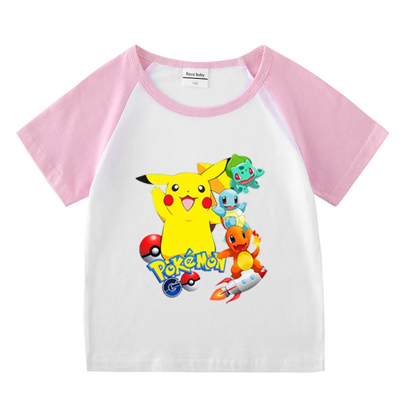 Pokemon Clothes 100% Cotton Children T-shirt Pikachu Summer Soft Short Sleeve Kids Shirt Boys Top Cartoons Girls Tops tees
Pokemon Clothes 100% Cotton Children T-shirt Pikachu Summer Soft Short Sleeve Kids Shirt Boys Top Cartoons Girls Tops tees
