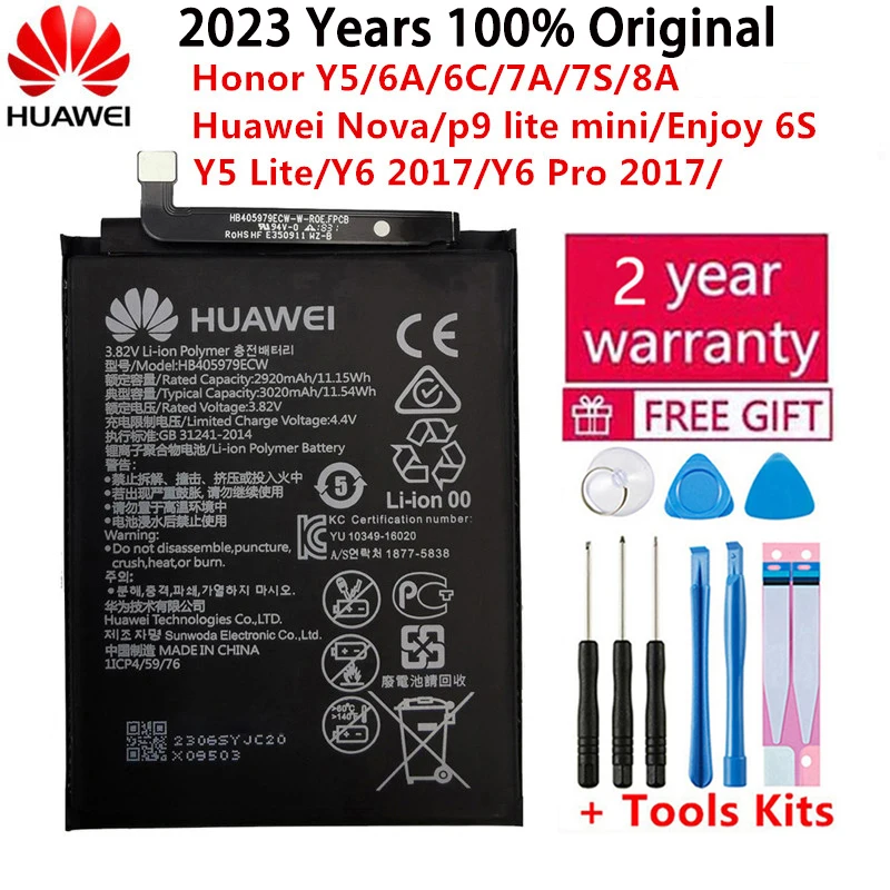 Новый аккумулятор HB405979ECW на 3020 мА · ч для Huawei Y5 Lite / Y5 Prime 2018 5,45 дюйма Φ L02 L21 L22 L23 DRA LX1 LX2 LX3 LX5 + Инструменты
Новый аккумулятор HB405979ECW на 3020 мА · ч для Huawei Y5 Lite / Y5 Prime 2018 5,45 дюйма Φ L02 L21 L22 L23 DRA LX1 LX2 LX3 LX5 + Инструменты