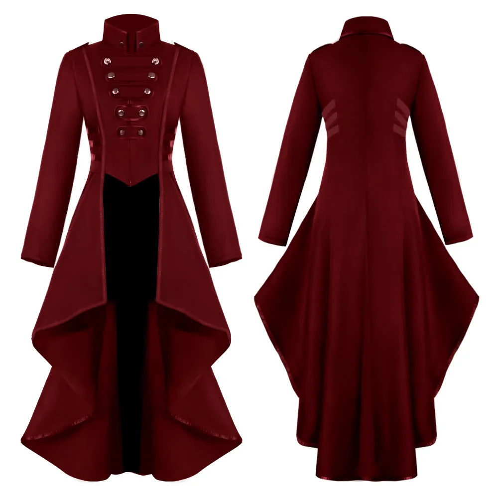 Gothic Medieval Steampunk Tailcoat Jacket Women Retro Irregular Hem Victorian Frock Coat Tuxedo Uniform Party Halloween Costumes
Gothic Medieval Steampunk Tailcoat Jacket Women Retro Irregular Hem Victorian Frock Coat Tuxedo Uniform Party Halloween Costumes