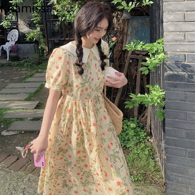 Koamissa 2022 Summer Student Dress Short Sleeve Loose Causal Women Floral Long Dresses High Waist Slim A Line Vestidos New Robe
Koamissa 2022 Summer Student Dress Short Sleeve Loose Causal Women Floral Long Dresses High Waist Slim A Line Vestidos New Robe