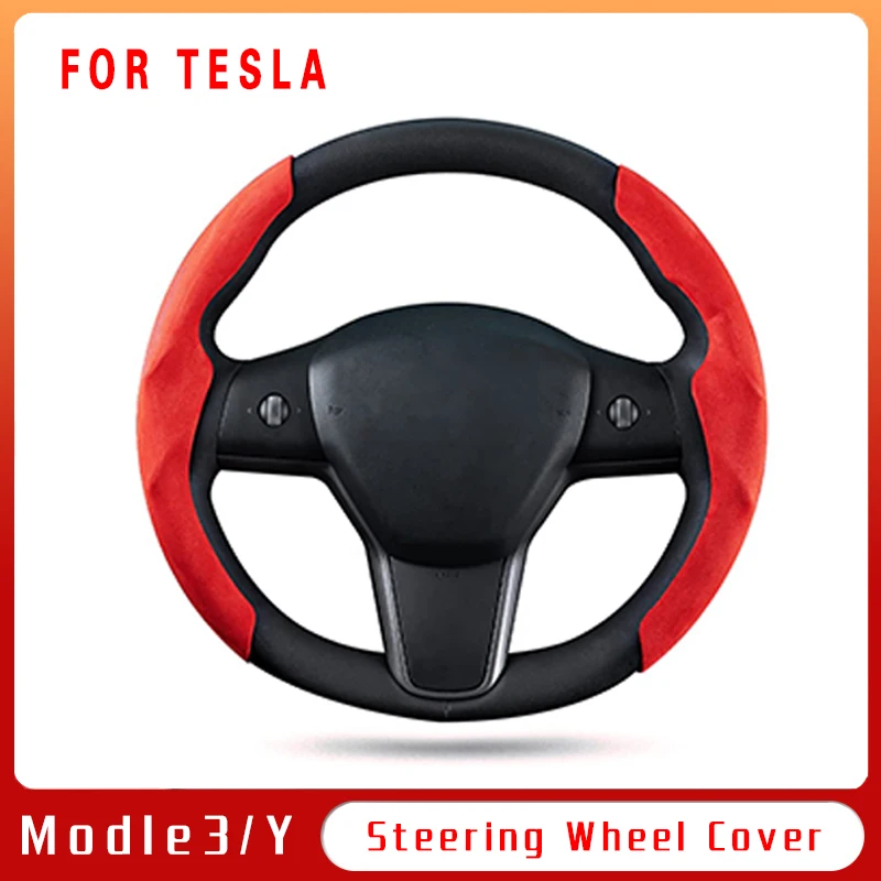 Fit for Tesla Model 3 Model Y Steering Wheel Cover for All Seasons Suede Anti-skid Ultra-thin Breathable Sweat-absorbent Cover
Fit for Tesla Model 3 Model Y Steering Wheel Cover for All Seasons Suede Anti-skid Ultra-thin Breathable Sweat-absorbent Cover