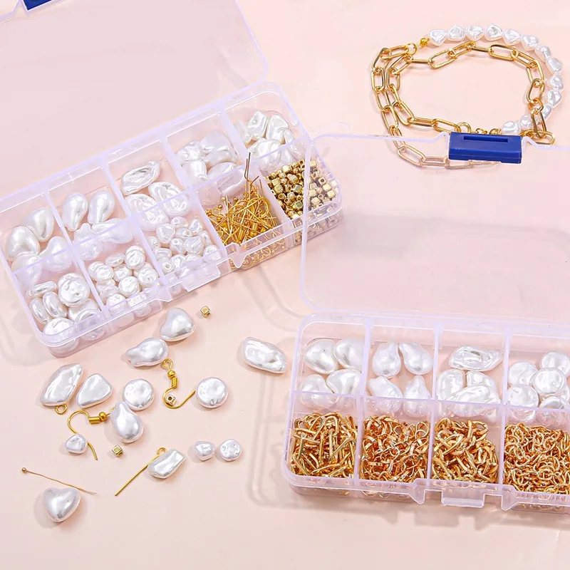 ABS Baroque Pearl Beads Set For Jewelry Making DIY Accessories Set For Bracelet Necklace Making Love Heart Imitation Pearls Set
ABS Baroque Pearl Beads Set For Jewelry Making DIY Accessories Set For Bracelet Necklace Making Love Heart Imitation Pearls Set