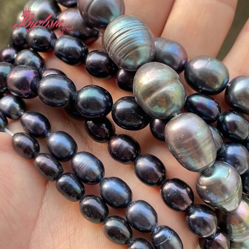 Natural Oval Freshwater Cultured Pearl Black Loose Stone Beads For DIY Necklace Bracelet Jewelry Making Strand 15" Free Shipping
Natural Oval Freshwater Cultured Pearl Black Loose Stone Beads For DIY Necklace Bracelet Jewelry Making Strand 15" Free Shipping