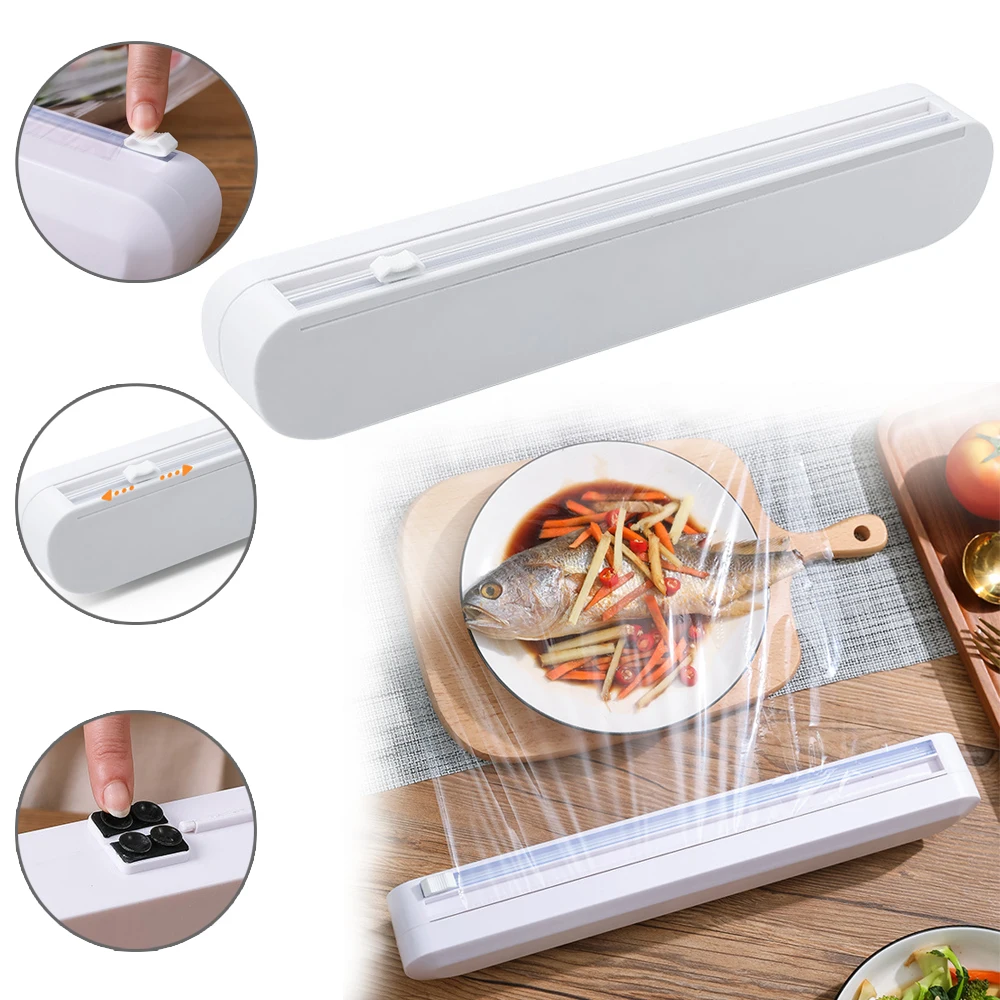 Food Wrap Dispenser Cutter Box Organizer Plastic Foil Cling Film Cutting Machine Food Wrap Dispenser Kitchen Tools Accessories
Food Wrap Dispenser Cutter Box Organizer Plastic Foil Cling Film Cutting Machine Food Wrap Dispenser Kitchen Tools Accessories