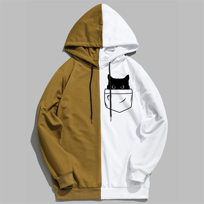 Original Cartoon Cat-pocket Print New Autumn Men's Clothing Women Ong Sleeve Color Blocking Hoodies Casual Fashion Sweatshirts
Original Cartoon Cat-pocket Print New Autumn Men's Clothing Women Ong Sleeve Color Blocking Hoodies Casual Fashion Sweatshirts