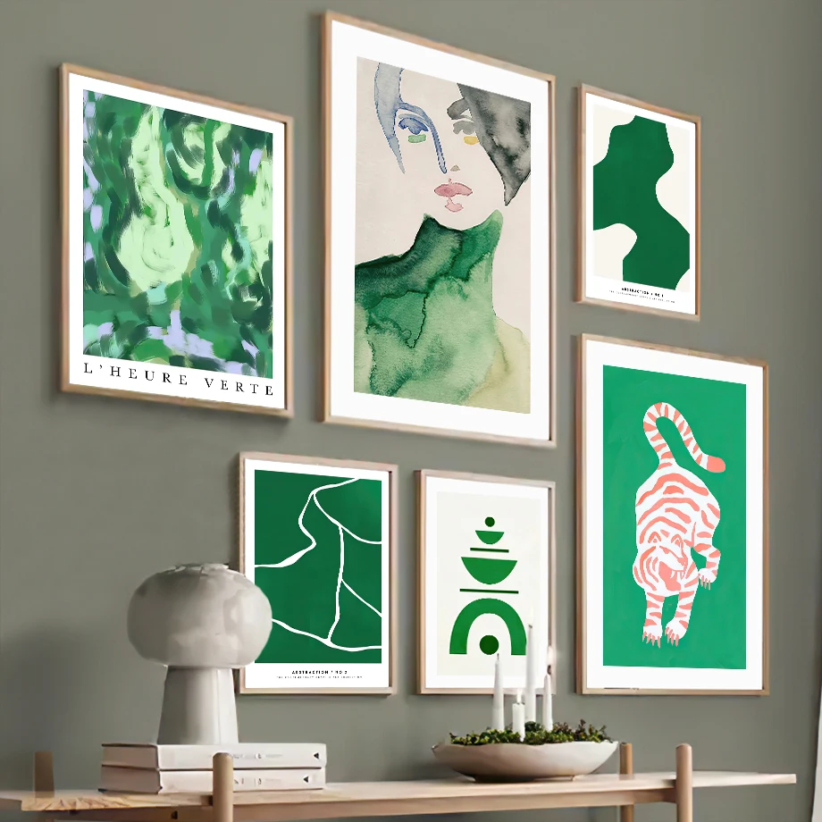 Wall Art Canvas Painting Abstract Green Leaves Girl Tiger White flower Nordic Posters And Prints Wall Pictures For Living Room|
Wall Art Canvas Painting Abstract Green Leaves Girl Tiger White flower Nordic Posters And Prints Wall Pictures For Living Room|