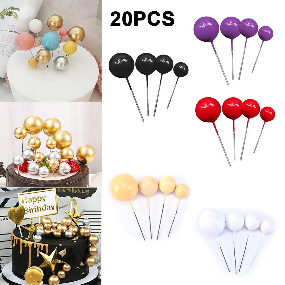 20pcs Glittering Color Ball Cake Topper Decoration Birthday Merry Party Cupcake Topper Mixed Ornaments Home Baking Decor
20pcs Glittering Color Ball Cake Topper Decoration Birthday Merry Party Cupcake Topper Mixed Ornaments Home Baking Decor