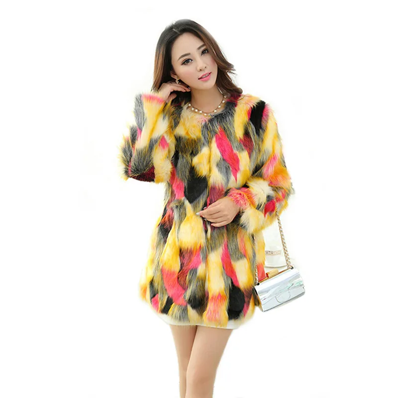 Imitation Fur Haining Fur Women's Imitated Mink Color Imitation Fox Fur Fur Coat
Imitation Fur Haining Fur Women's Imitated Mink Color Imitation Fox Fur Fur Coat