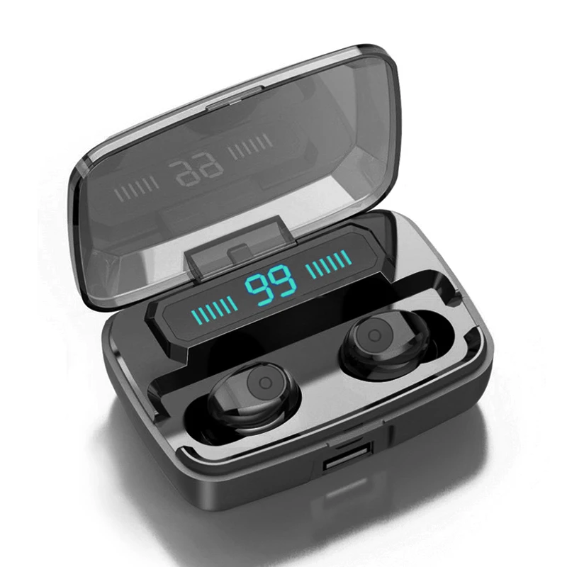 

F9 Earphones TWS Headphones Wireless Headsets With Mic 2000mAh Charging Box Stereo In-Ear Earbuds Sports Free Shipping