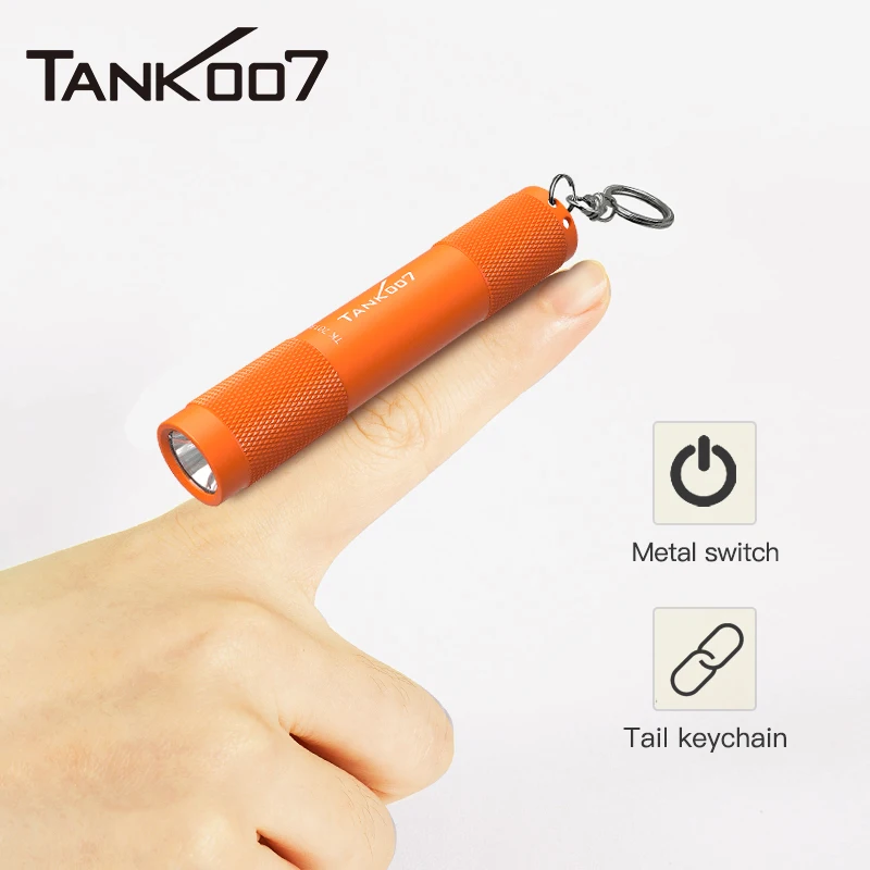TANK007 Мини-фонарик портативный алюминиевый черный 
TANK007 Мини-фонарик портативный алюминиевый черный
