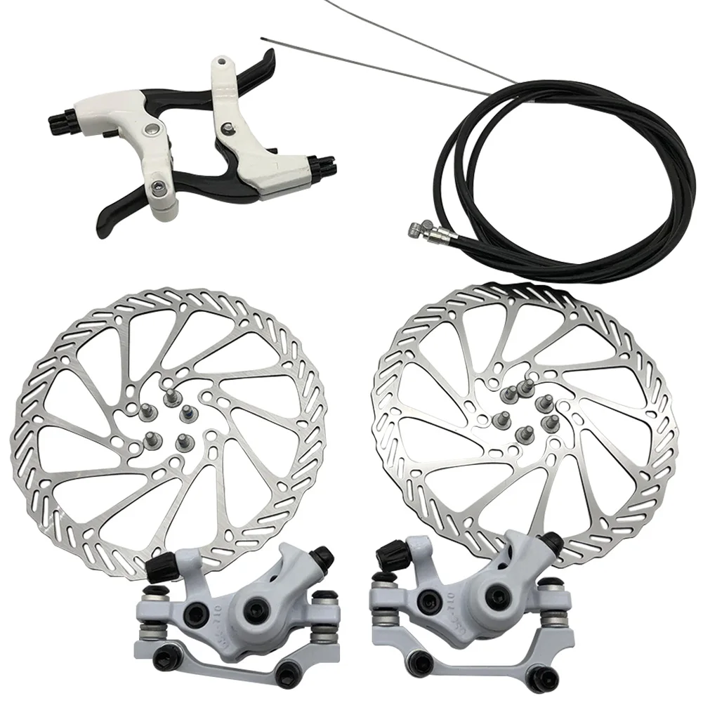 

Threaded Hubs Calipers Clamps Rotor Disk Brake Kit With Screws Lever Bicycle Parts Mountain Bike Universal Front Rear Riding