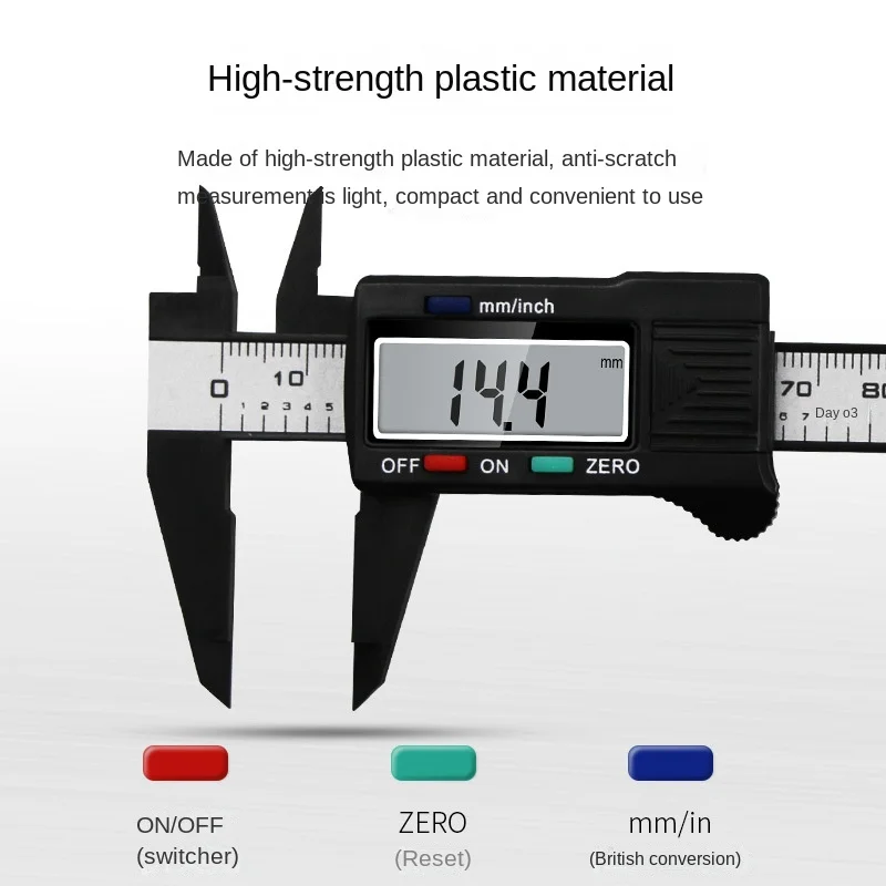 Wholesale 0-100mm Plastic Digital Caliper Digital Vernier Caliper Electronic Caliper With Depth Measurement
Wholesale 0-100mm Plastic Digital Caliper Digital Vernier Caliper Electronic Caliper With Depth Measurement