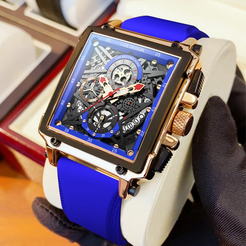 LIGE New Square Men Watches Top Brand Luxury Waterproof Quartz Watch For Men Date Sport Hollow Clock Male Relogio Masculino+Box 
LIGE New Square Men Watches Top Brand Luxury Waterproof Quartz Watch For Men Date Sport Hollow Clock Male Relogio Masculino+Box