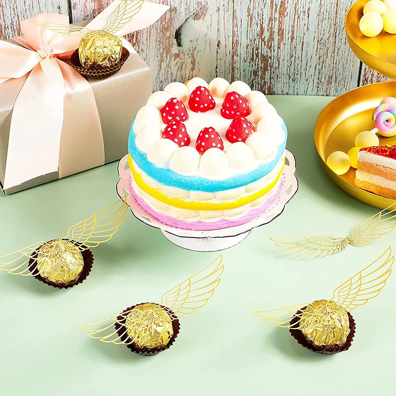 50Pcs Wizard Party Chocolate Decoration, Chocolate Hollowed Wings Decoration Glitter
50Pcs Wizard Party Chocolate Decoration, Chocolate Hollowed Wings Decoration Glitter