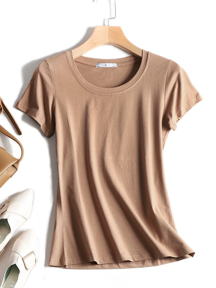 High Quality Plain T Shirt Women Cotton Elastic Basic T-shirts 2022 Summer Tops Short Sleeve T-shirt Women Tees S-5XL
High Quality Plain T Shirt Women Cotton Elastic Basic T-shirts 2022 Summer Tops Short Sleeve T-shirt Women Tees S-5XL