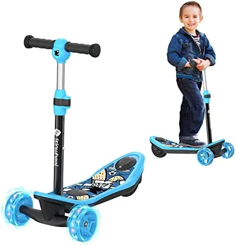 

Профессиональный скутер для детей в возрасте от 3 до 12 лет, трехколесный скутер для мальчиков/девочек, самокат для детей с длительным сроком службы батареи, мигающий коридор