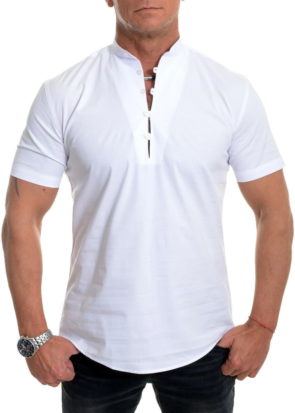 2000 New Men's Summer Short Sleeve T shirts Male Solid Color Mandarin Collar Slim Fit tshirt Tops Plus Size
2000 New Men's Summer Short Sleeve T shirts Male Solid Color Mandarin Collar Slim Fit tshirt Tops Plus Size