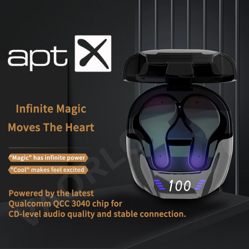 APTX High Definition Music Format Dual Ear Wireless Game Headset with A 6-hour+Battery Life
APTX High Definition Music Format Dual Ear Wireless Game Headset with A 6-hour+Battery Life