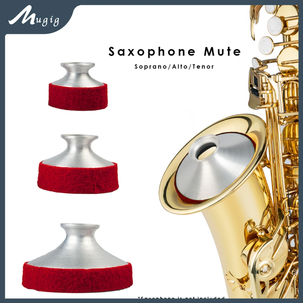 Mugig Premium Silencer Soprano Tenor Alto Saxophone Mute Light-weight Aluminum Mute Silencer Metal Dampener Practice Tools 
Mugig Premium Silencer Soprano Tenor Alto Saxophone Mute Light-weight Aluminum Mute Silencer Metal Dampener Practice Tools