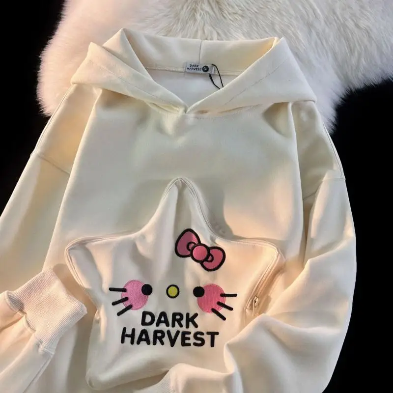 Sanrio Anime Kawaii Hello Kitty Print Versatile Women's Sweatshirt Cute Cartoon Autumn Winter Casual Hooded Sweatshirt Gift
Sanrio Anime Kawaii Hello Kitty Print Versatile Women's Sweatshirt Cute Cartoon Autumn Winter Casual Hooded Sweatshirt Gift